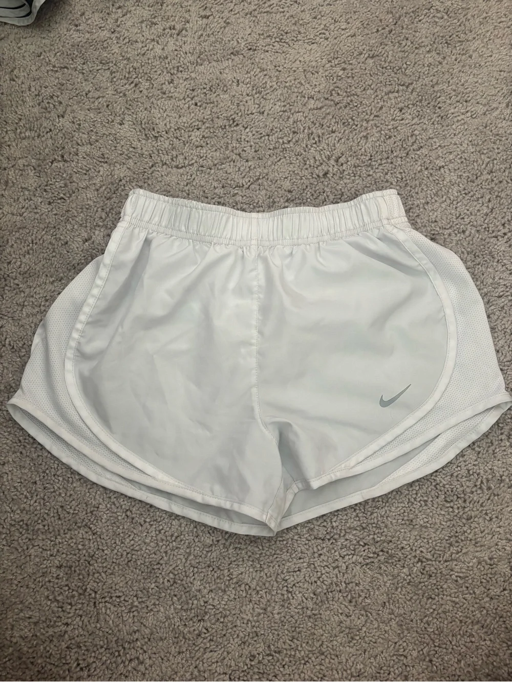 Nike Women's Dri-FIT Running Shorts - Dark Gray, Light Gray, White